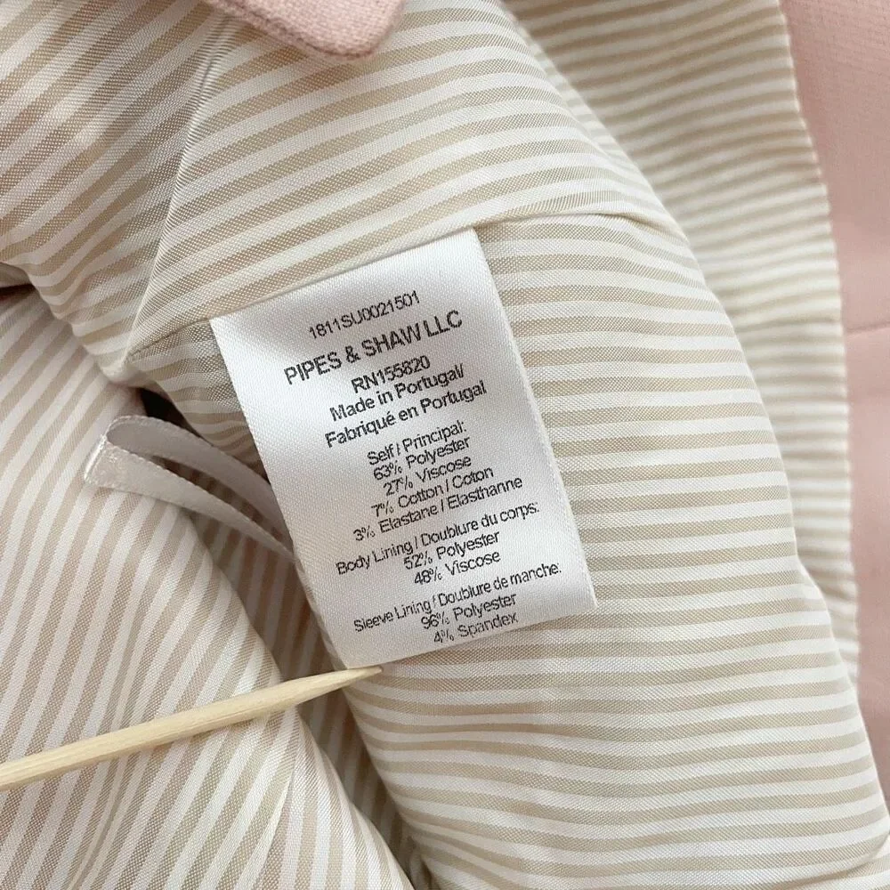 Veronica Beard Frayne Blazer Pink Double Breasted Size 12 - Picture 10 of 11